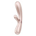Двойной смарт вибратор с функцией нагрева Satisfyer Hot Lover, нюдовый