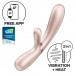 Двойной смарт вибратор с функцией нагрева Satisfyer Hot Lover, нюдовый
