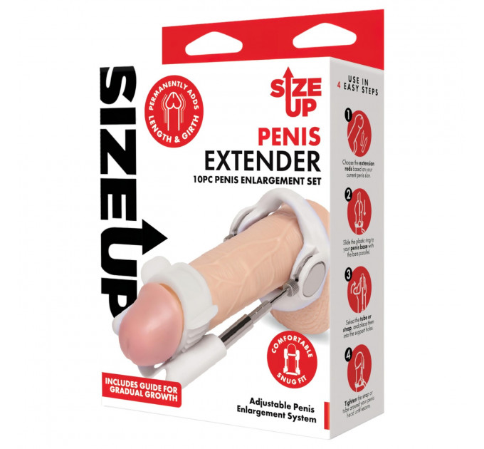 Екстендер Size-Up Penis Stretcher для збільшення пеніса, білий