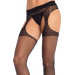 Эротические колготки с интимным доступом Leg Avenue черные