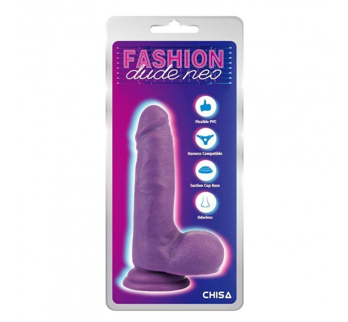 Фаллоимитатор реалистичный Chisa Fashion Dude Neo Dual Density, фиолетовый