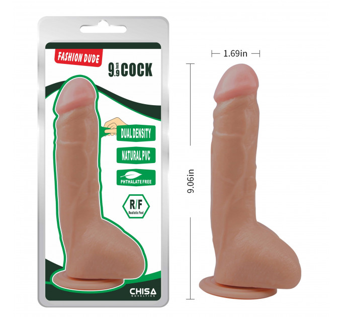 Фаллоимитатор реалистичный Chisa Fashion Dude 9,9 Cock на присоске, бежевый