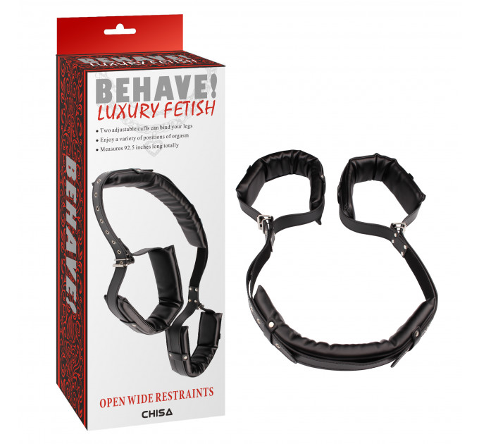 Фиксаторы широкие Chisa Behave! Open Wide Restraints, черные