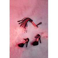 Флоггер модель Flog3-35хвостов RED/Black (Кожа) N