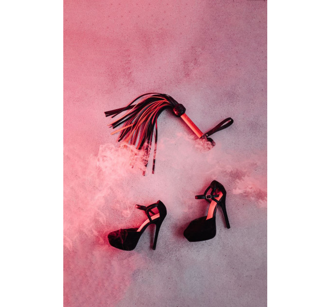 Флоггер модель Flog3-35хвостов RED/Black (Кожа) N