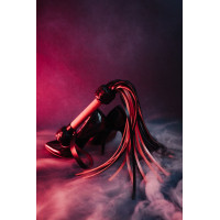 Флоггер модель Flog3-35хвостов RED/Black (Кожа) N