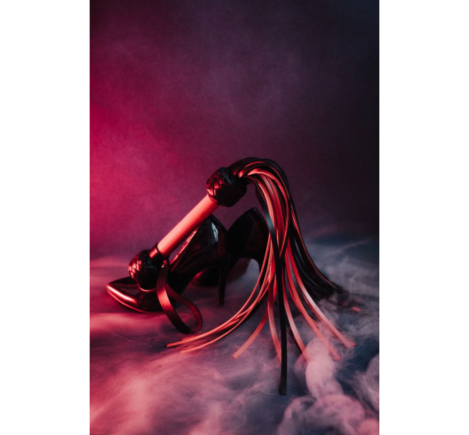 Флоггер модель Flog3-35хвостов RED/Black (Кожа) N