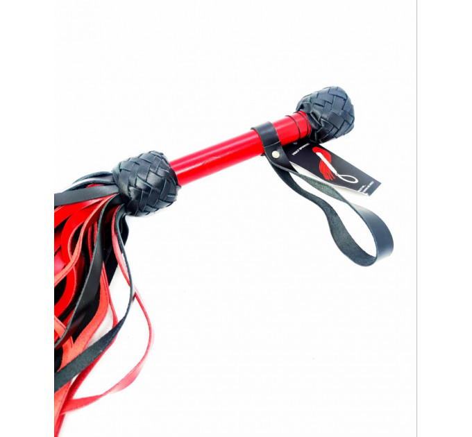 Флоггер модель Flog3-35хвостов RED/Black (Кожа) N