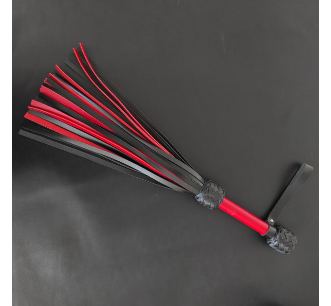 Флоггер модель Flog3-35хвостов RED/Black (Кожа) N