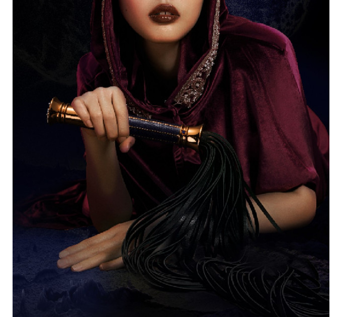 Флоггер из итальянской кожи UPKO Black Label Collection, ручная работа