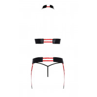 Комплект білизни червоний AZIZA SET S/M - Passion