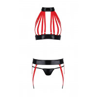 Комплект білизни червоний AZIZA SET S/M - Passion