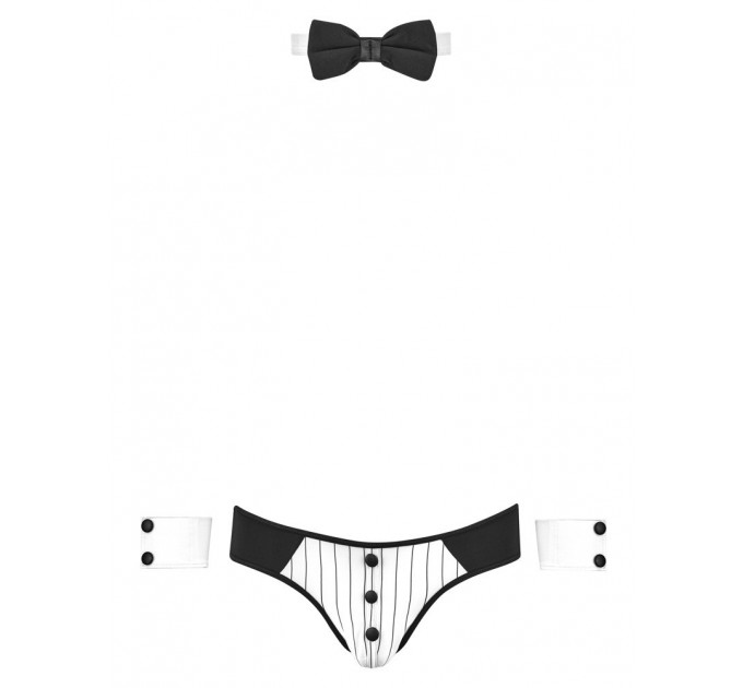 Чоловічий костюм Sven Joy Men's Jock Briefs із трьох предметів, чорно-білий, розмір S