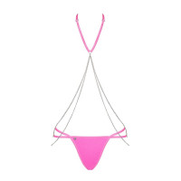 Комплект Obsessive Chainty set Малиновий L/XL