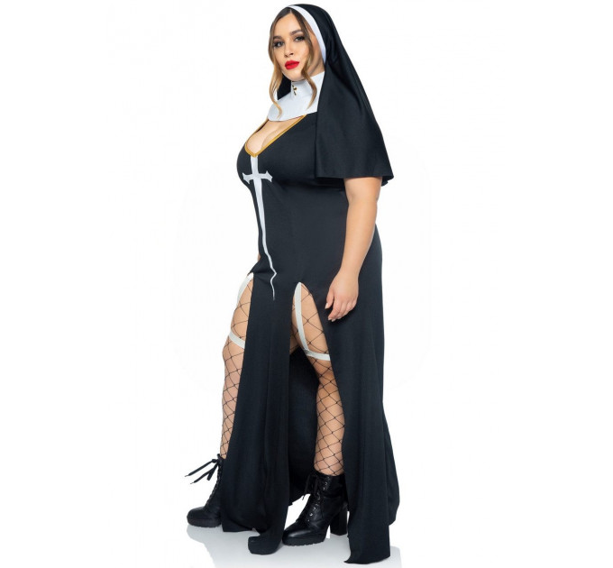 Костюм монашки Leg Avenue Sultry Sinner 1X-2X