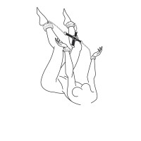 Крестовина , Zwarte Kunstleren Hogtie