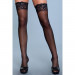 Кружевные чулки BE WICKED Lace Over It Hold-Up Stockings - Black, OS