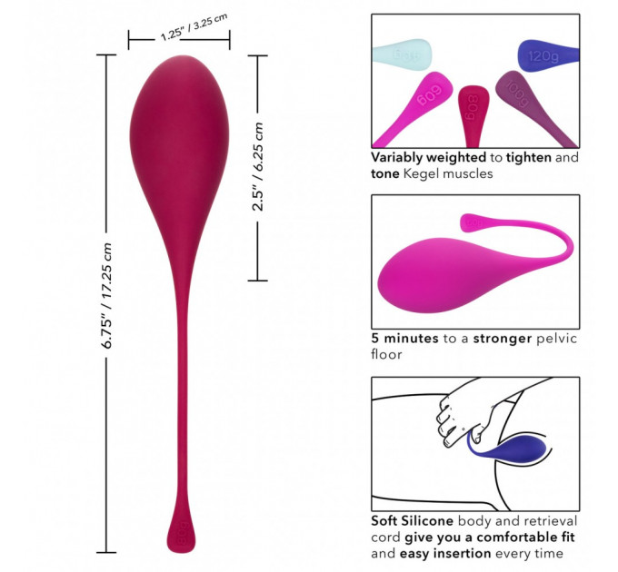Набор вагинальных шариков California Exotics Kegel Training 5-Piece Set