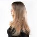 Парик длинный с челкой и окрашиванием омбре Fetish Hair из темного в блонд, 60 см