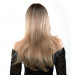 Парик длинный с челкой и окрашиванием омбре Fetish Hair из темного в блонд, 60 см