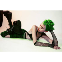 Перчатки в сетку со стразами One SIze Fishnet Arm Warmers Gloves от Leg Avenue Rhinestone, черные