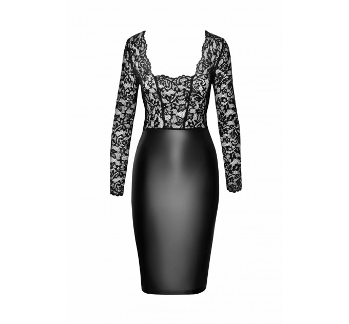 Платье, F295 Noir Handmade Euphoria с кружевным верхом, виниловое, черное, размер M