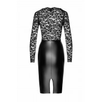 Платье, F295 Noir Handmade Euphoria с кружевным верхом, виниловое, черное, размер M