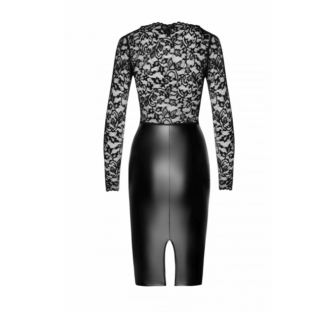 Платье, F295 Noir Handmade Euphoria с кружевным верхом, виниловое, черное, размер M