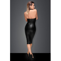 Платье с кольцом на шею F160 Noir Handmade S