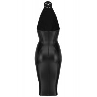 Платье с кольцом на шею F160 Noir Handmade S