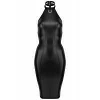 Платье с кольцом на шею F160 Noir Handmade S