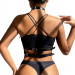 Портупея из искусственной кожи Star Night Leather Chest Harness Straps, черная