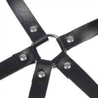 Портупея зі штучної шкіри Star Night Leather Chest Harness Straps, чорна