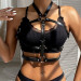 Портупея из искусственной кожи Star Night Leather Chest Harness Straps, черная
