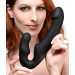 Страпон подвійний Evoke Vibrating Strapless Strap-On - Чорний