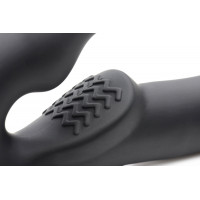 Страпон подвійний Evoke Vibrating Strapless Strap-On - Чорний
