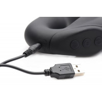 Страпон подвійний Evoke Vibrating Strapless Strap-On - Чорний