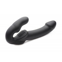 Страпон подвійний Evoke Vibrating Strapless Strap-On - Чорний