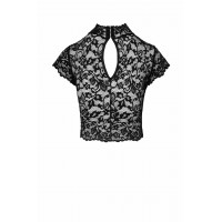 Топ мереживний Noir Handmade Essence F303 чорний, розмір S