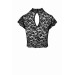 Топ кружевной, F303 Essence Noir Handmade черный, размер S