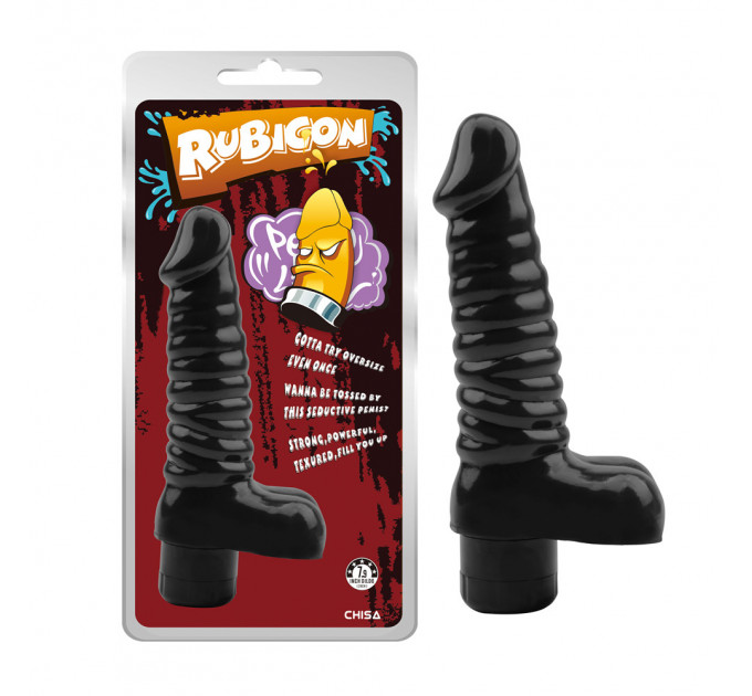 Вибратор реалистичный с мошонкой Chisa Rubicon, черный
