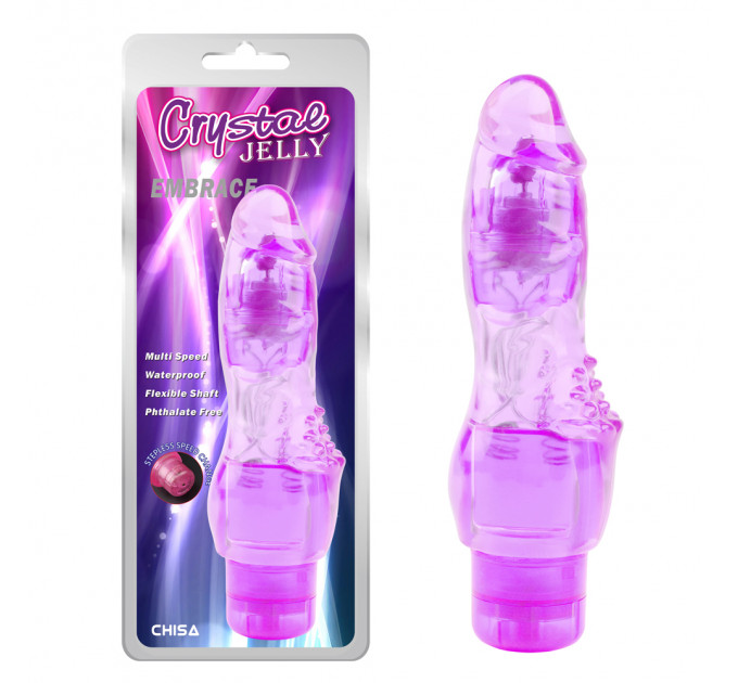 Вибратор Chisa Crystal Jelly Embrace с рельефом в области клитора для дополнительной стимуляции