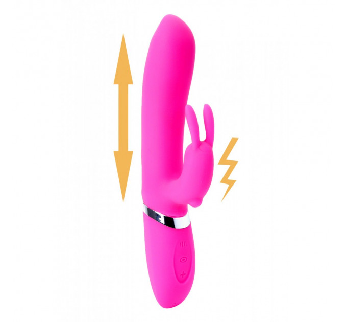 Вибратор-кролик ADELA Pink USB 12 режимов вибрации и 6 пульсаций