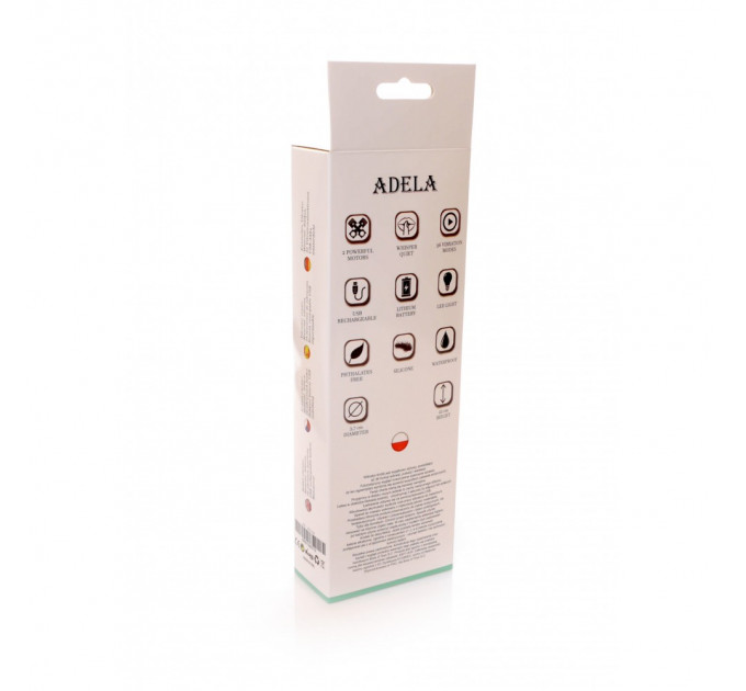 Вибратор-кролик ADELA Pink USB 12 режимов вибрации и 6 пульсаций