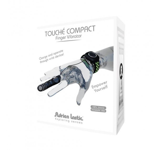 Вібронасадка на палець Adrien Lastic Touche Compact S з дротом, чорна