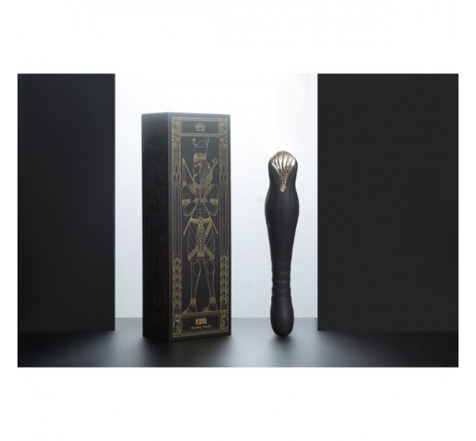 Вибромассажер с фрикциями и управлением со смартфона ZALO KING, Obsidian Black
