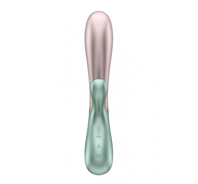 T360177 подвійний смарт вібратор з функцією нагріву Satisfyer Hot lover green, Рожевий