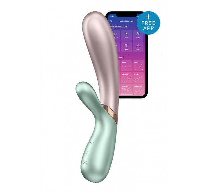 T360177 подвійний смарт вібратор з функцією нагріву Satisfyer Hot lover green, Рожевий