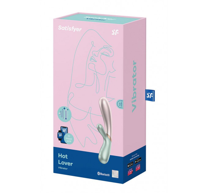 T360177 подвійний смарт вібратор з функцією нагріву Satisfyer Hot lover green, Рожевий