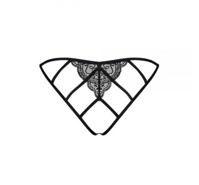 Трусики с интимным вырезом Obsessive MIAMOR S/M